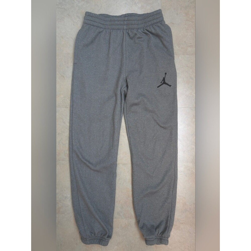 Jordan Kids Gray Heather Joggers with Jumpman Logo